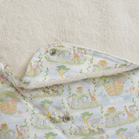 Noah's Ark bamboo baby changing mat — folded