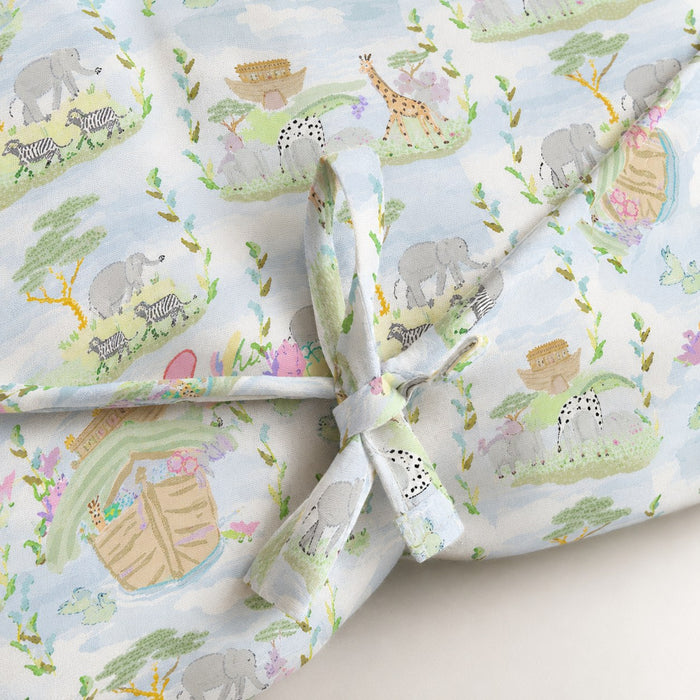 Noah's Ark bamboo baby changing mat — reverse side