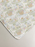Noah's Ark bamboo baby quilt — absorbent sherpa backing