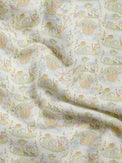 Noah's Ark bamboo baby quilt — print detail