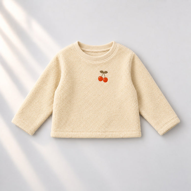 Off-white Cherry Fleece Set top by Anaario