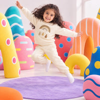 Off-white Rainbow Fleece Set on child by Anaario – winter fleecewear