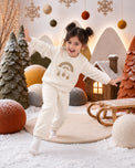 Off-white Rainbow Fleece Set on child by Anaario – winter fleecewear