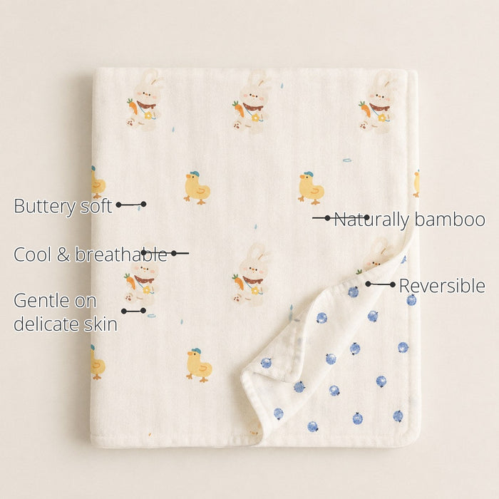Yellow Duck Bamboo Baby Quilt features