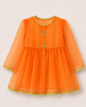 Indian Orange Bunny Patiala Salwar Set - Anaario - Image 4