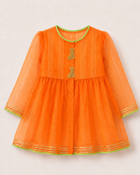 Indian Orange Bunny Patiala Salwar Set - Anaario - Image 4