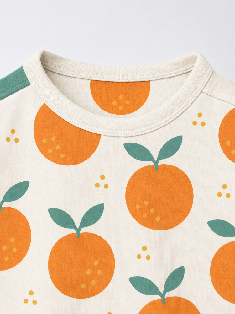 Boy wearing Anaario Orange Crush Co-ord Set