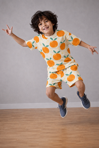 Boy wearing Anaario Orange Crush Co-ord Set