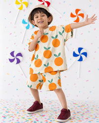 Boy wearing Anaario Orange Crush Co-ord Set