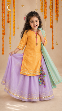 Indian Orange Palm Lehenga Set - Anaario - Image 10