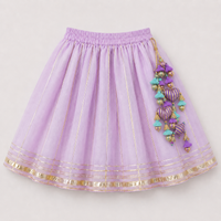 Indian Orange Palm Lehenga Set - Anaario - Image 5