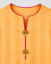 Indian Orange Palm Lehenga Set - Anaario - Image 6
