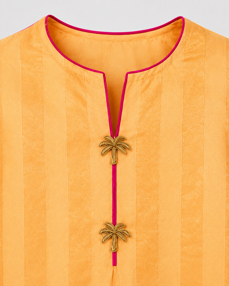 Indian Orange Palm Lehenga Set - Anaario - Image 6