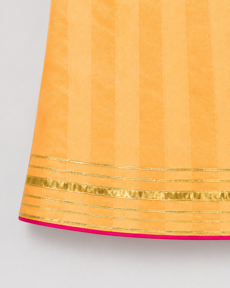 Indian Orange Palm Lehenga Set - Anaario - Image 7