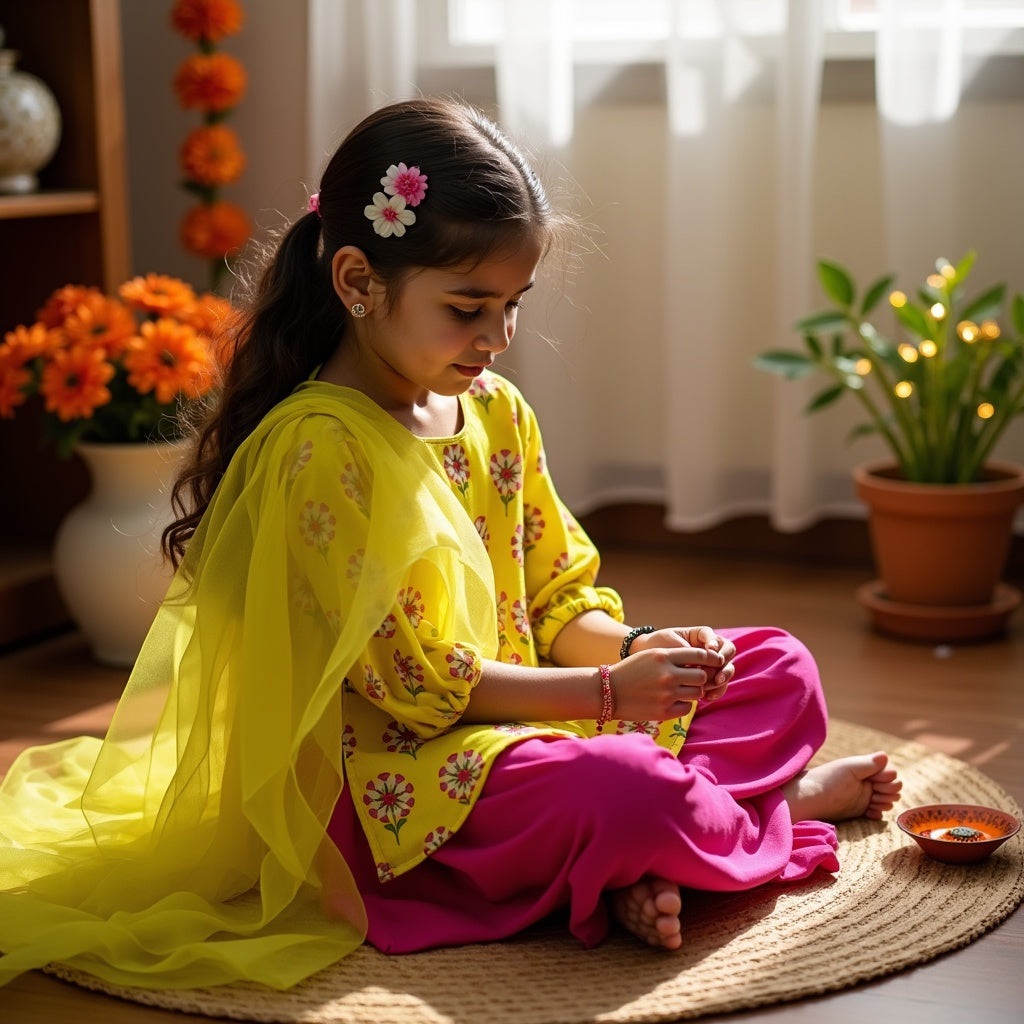 Haldi Gulab Kurta Set