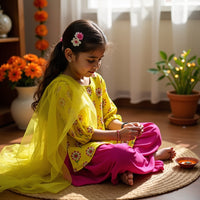 Haldi Gulab Kurta Set