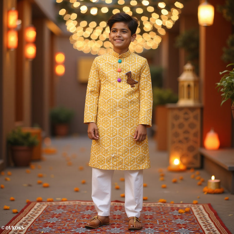 Golden Glow Kurta Set
