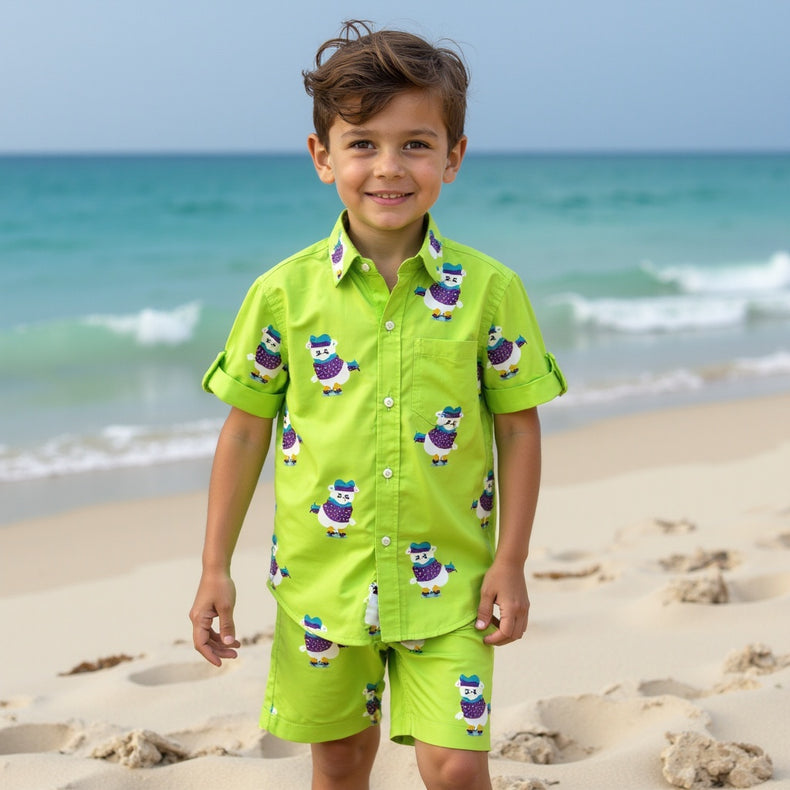 Tropic Classique Co-ord Set (Skating Polar Bears)