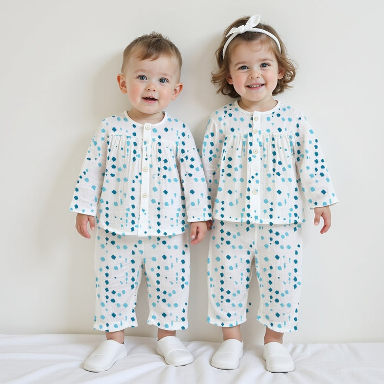 Blue Polka Spots - Night Wear
