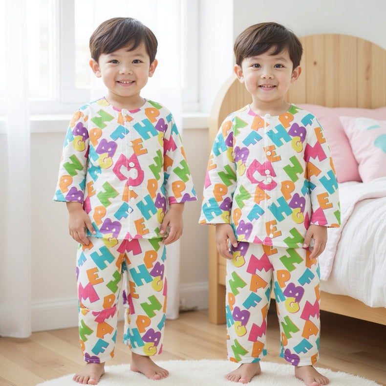 Neon Multicolor Alphabets - Night Wear