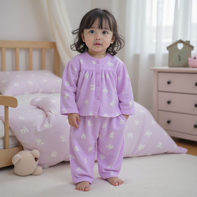 Purple Alphabet - Night Wear