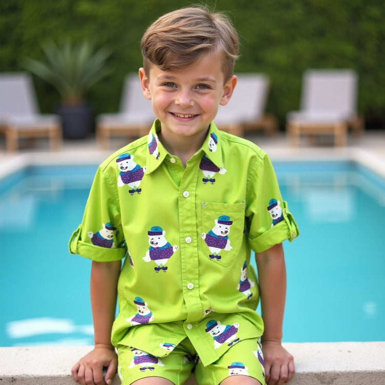 Tropic Classique Co-ord Set (Skating Polar Bears)