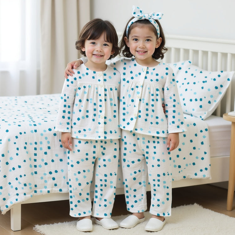 Blue Polka Spots - Night Wear