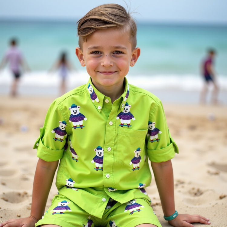 Tropic Classique Co-ord Set (Skating Polar Bears)