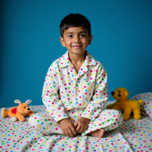 Multi-Coloured Polka- Night Wear