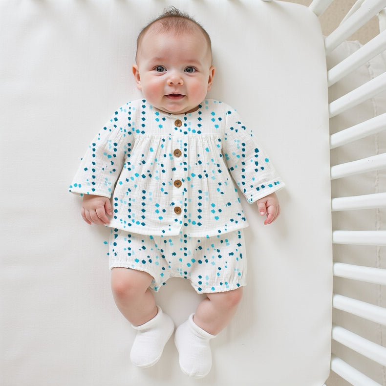 Blue polka spots Set