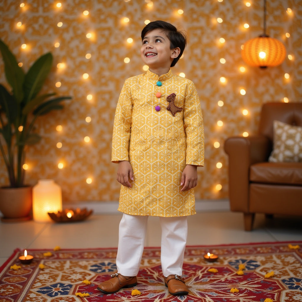 Golden Glow Kurta Set