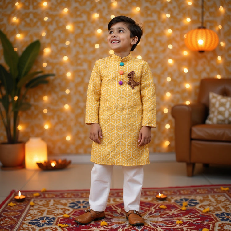 Golden Glow Kurta Set