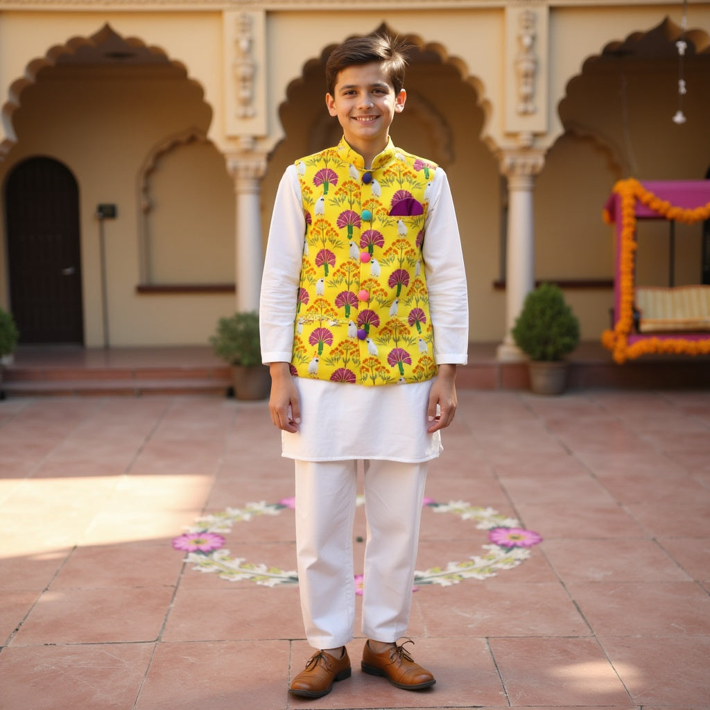 Sunehra Waistcoat Set