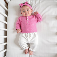 Pink and white dots Set