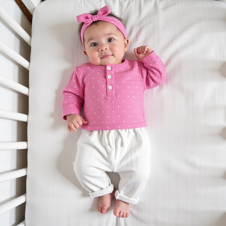 Pink and white dots Set