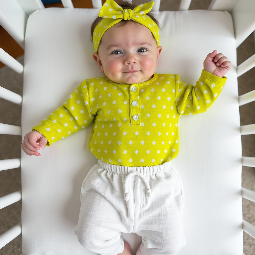 Yellow and white dots Set