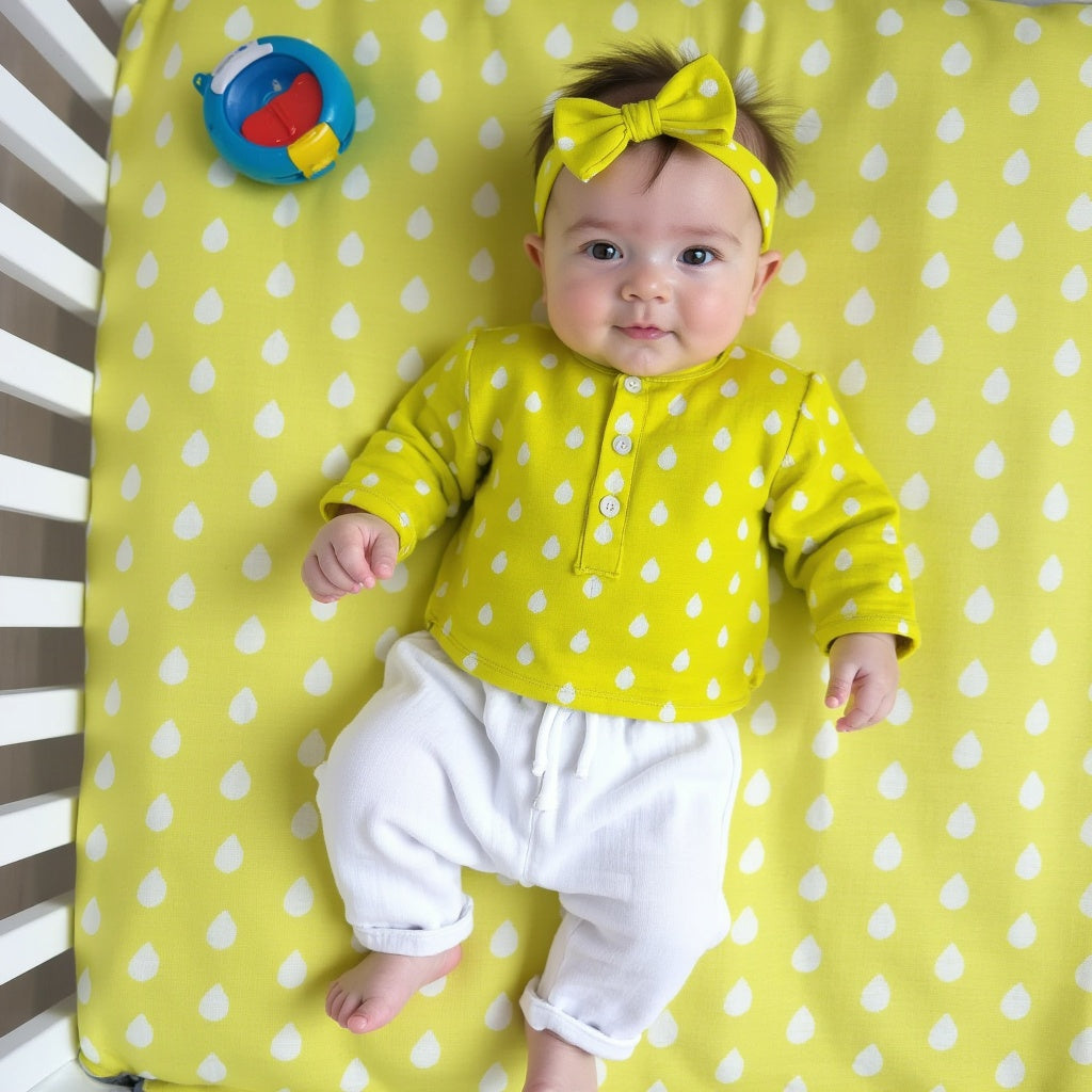 Yellow and white dots Set