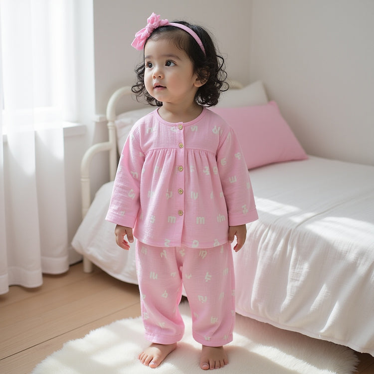 Pink Alphabet - Night Wear