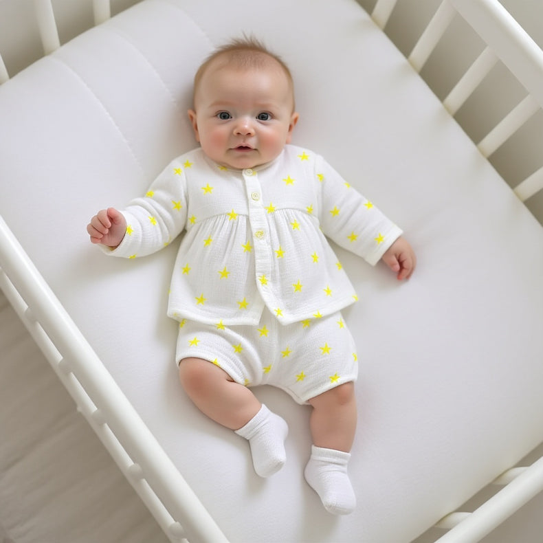 Yellow palm leaves Set