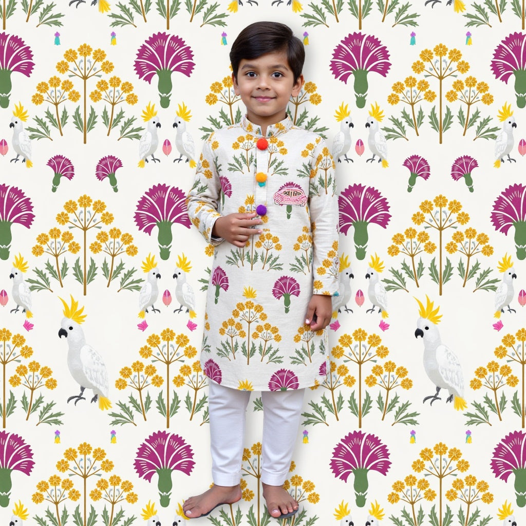 Tropical Bloom Kurta Set