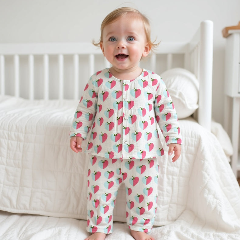 Blue and plum hearts - Night Wear