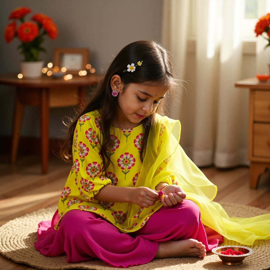 Haldi Gulab Kurta Set