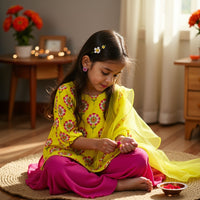 Haldi Gulab Kurta Set