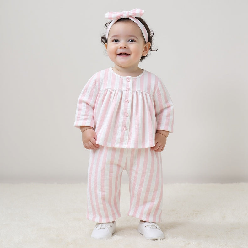 Pink Stripes- Night Wear