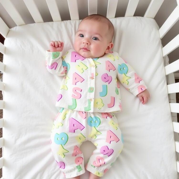 Pastel multicolor alphabets