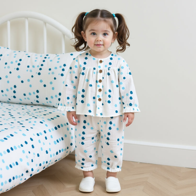 Blue Polka Spots - Night Wear