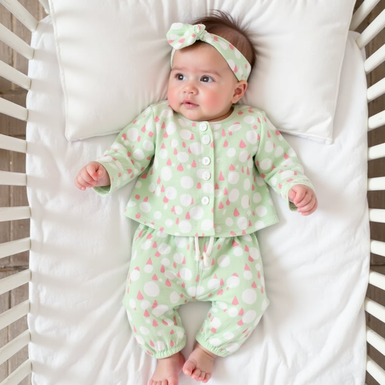 Ivory and rose poppy raindrops Set