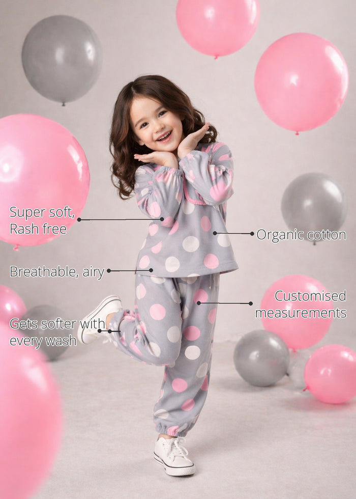 The Bubble Berry Girls' Co-ord Set features