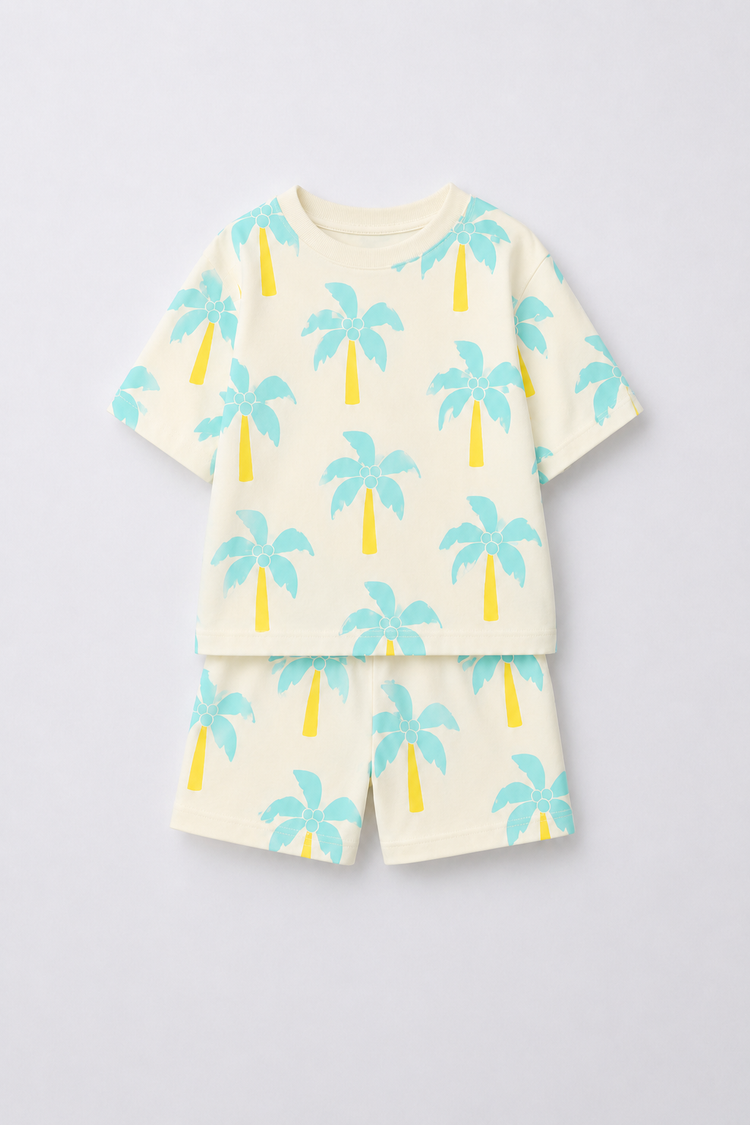 Boy wearing Anaario Palm Squad Co-ord Set