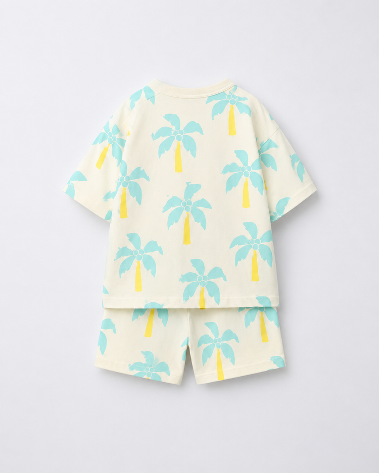Boy wearing Anaario Palm Squad Co-ord Set